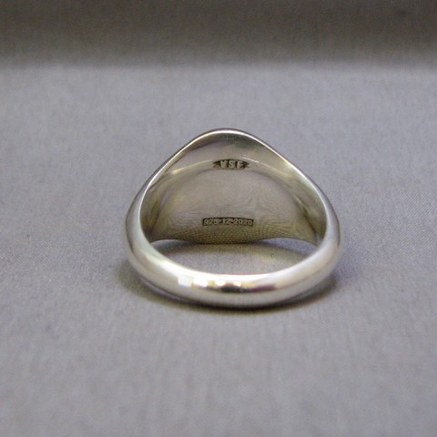 Plain sterling silver signet rings for sale